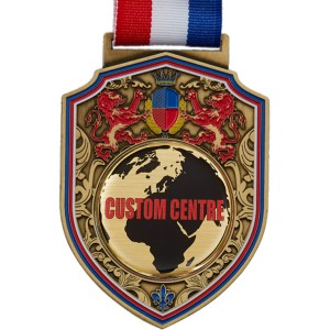 100MM REGAL CUSTOM VINYL DOMED MEDAL (3MM THICK)  **BEAUTIFUL DESIGN**